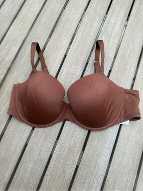 Savage X Fenty Brown T-Shirt Bra 40D Underwire Lightly Lined Everyday Bra